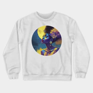 charming 70s black female dancer painting Crewneck Sweatshirt